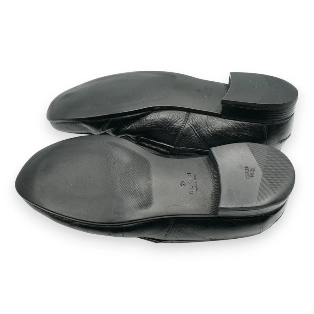 Gucci Black Leather GG Interlocking  Men's Loafers  Size 10.5 Retail‎ $650